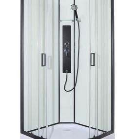 Sanotechnik - SKY 1 - Štvrťkruhový sprchovací kút s hydromasážou, 90x90x225 cm