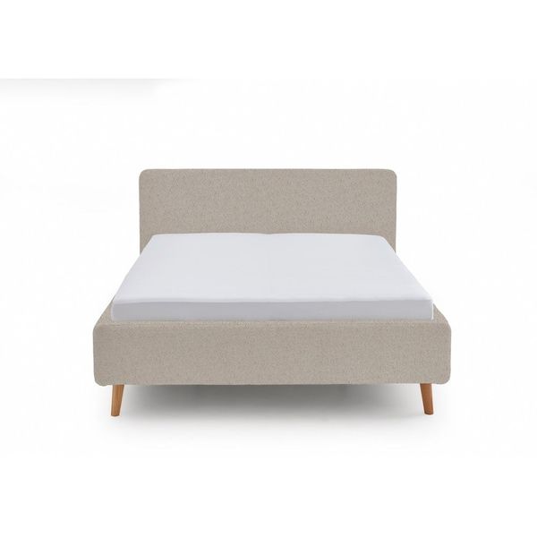 Béžová čalúnená dvojlôžková posteľ 160x200 cm Mattis - Meise Möbel