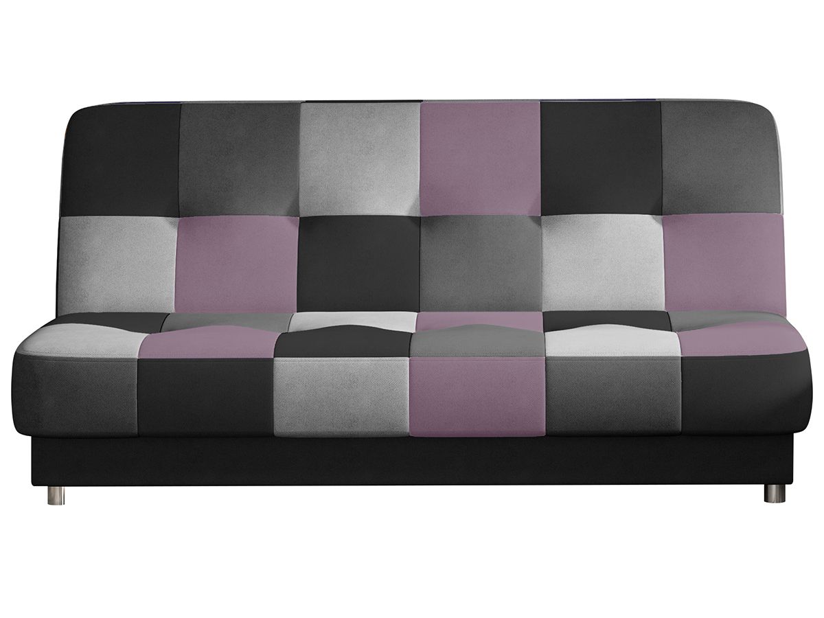 Rozkladacia pohovka s úložným priestorom Cosa - čierna / sivá / svetlosivá / fialová