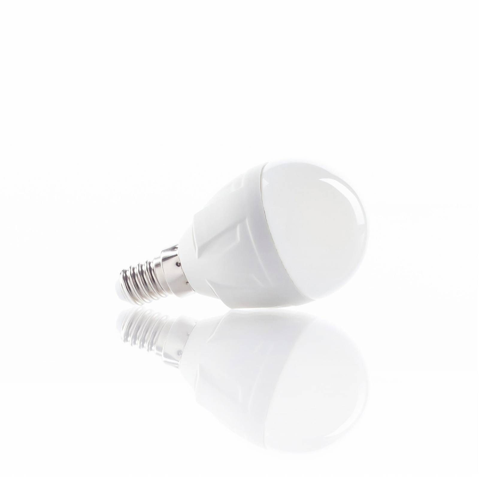 Lindby LED kvapková žiarovka E14 4, 9W 830 470lm sada 2 ks, plast, E14, 4.9W, Energialuokka: F, P: 8.4 cm