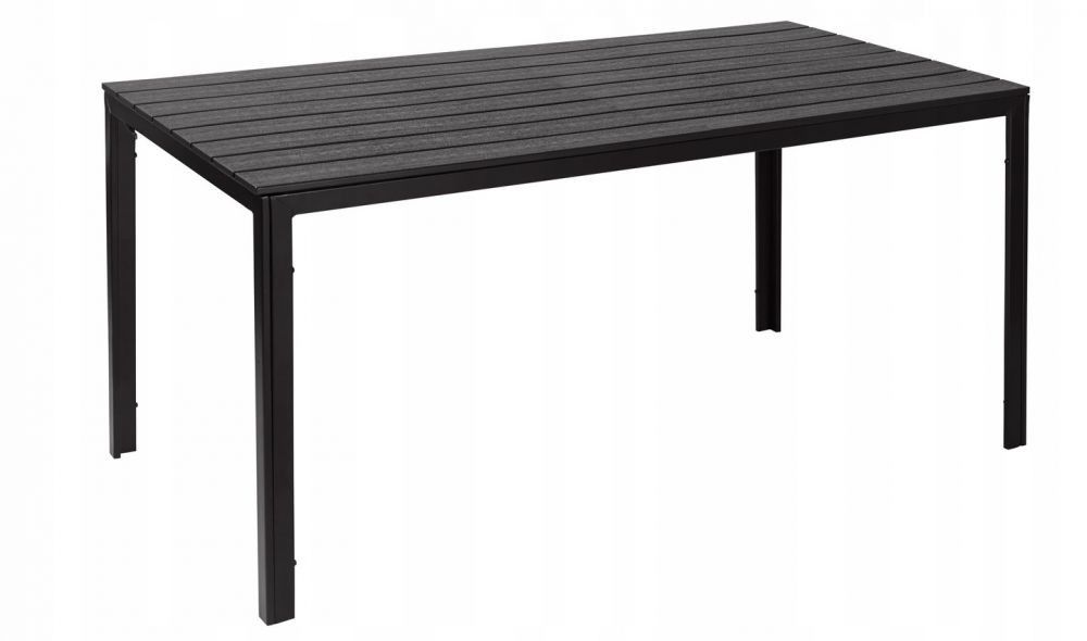 Záhradný cateringový stôl 156x78 cm čierny