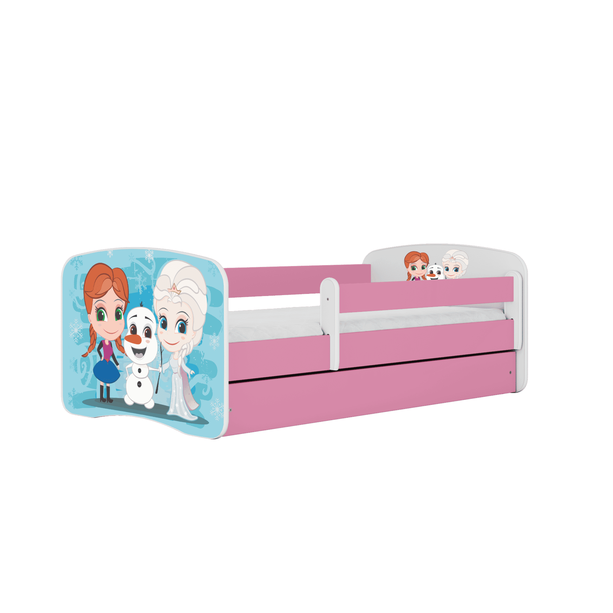 Letoss Detská posteľ BABY DREAMS 140/70 - Ľadové kráľovstvo Ružová Bez matraca Bez uložného priestoru