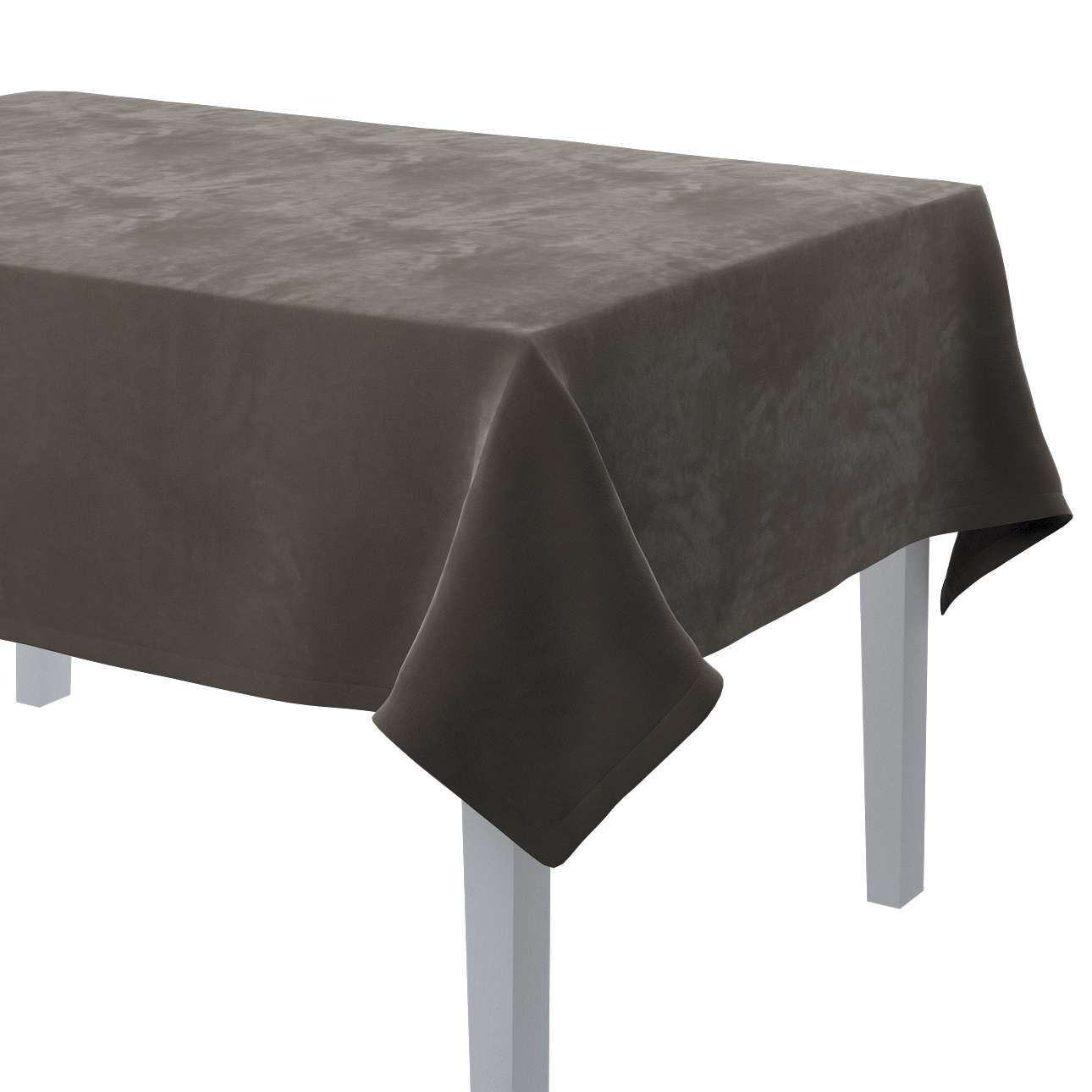 Dekoria Obrus na stôl obdĺžnikový, Støvbrun, 130 × 210 cm, Velvet, 704-19