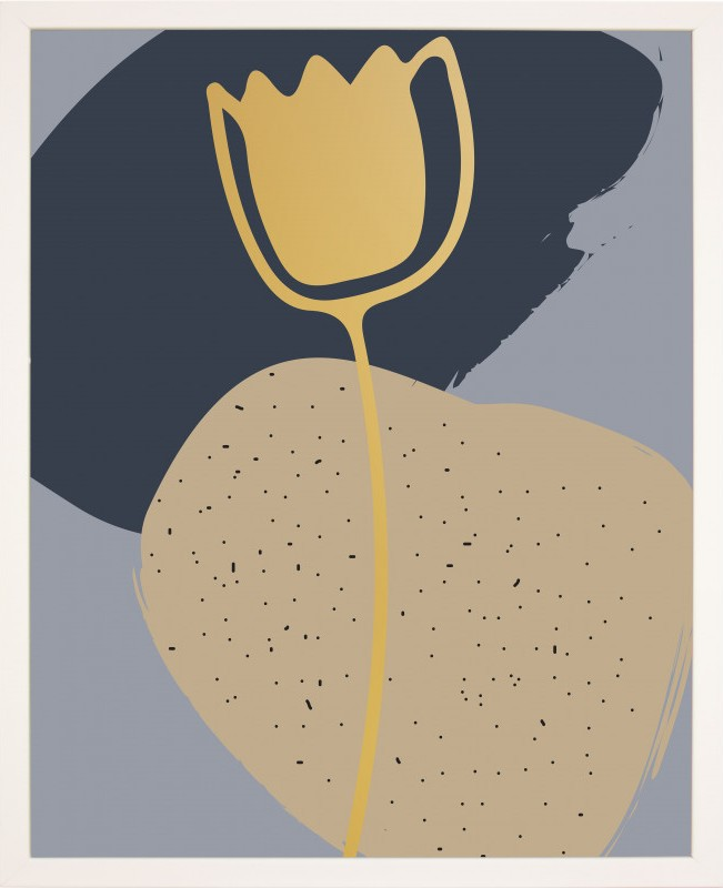 Rámovaný obraz Abstraktný kvet II, 24x30 cm