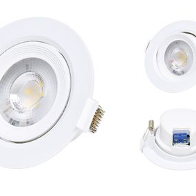 LED kruhové zapustené svietidlo výklopné 5W, denná biela