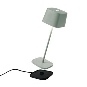 Zafferano Ofelia stolová lampa batérie IP65 zelená, Obývacia izba / jedáleň, hliník, polykarbonát, 2W, P: 10 cm, L: 10 cm, K: 29cm