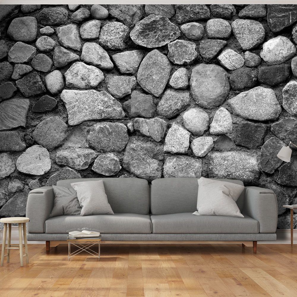 Samolepiaca tapeta stena z kameňa v šedých odtieňoch - Grey Defence