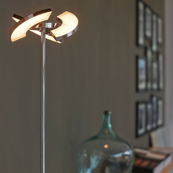 Oligo OLIGO Trinity stojaca LED, 3 pohyblivé segmenty, Obývacia izba / jedáleň, kov, akryl, K: 174cm