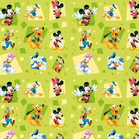 FCS XL 4365 AG Design textilný foto záves detský delený obrazový Mickey Mouse Disney FCSXL 4365, veľkosť 180 x 160 cm