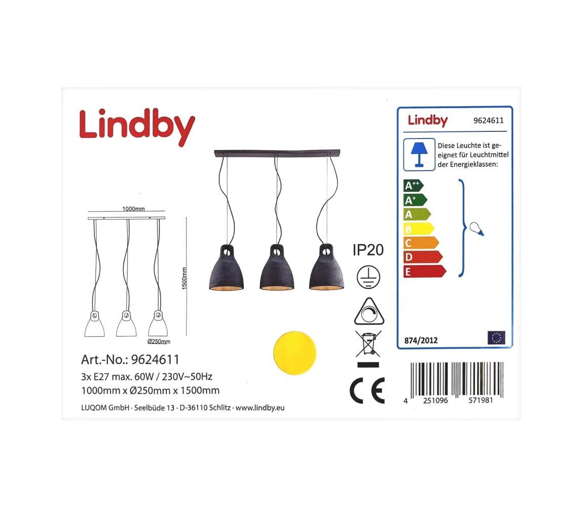 Lindby - Luster na lanku IBU 3xE27/60W/230V