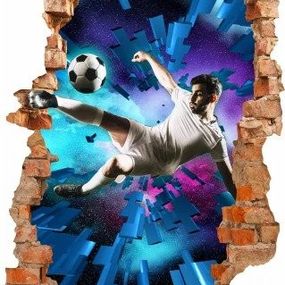 DomTextilu Nálepka na stenu pre futbalových fanúšikov s 3D efektom 95 x 150 cm