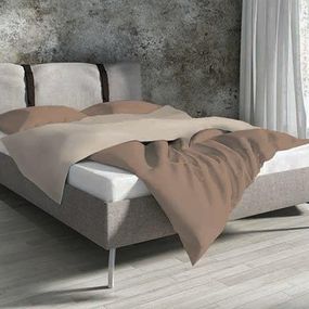 DomTextilu Bavlnené obojstranné posteľné obliečky béžovej farby 3 časti: 1ks 200x220 + 2ks 70 cmx80 Béžová 32111-162149