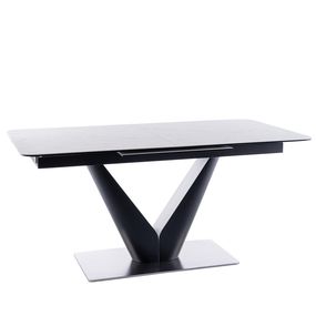 HENESY jedálenský stôl, biela / čierna matná