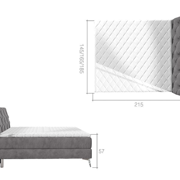 Čalúnená manželská posteľ s úložným priestorom Amika 140 - čierna (Soft 11)