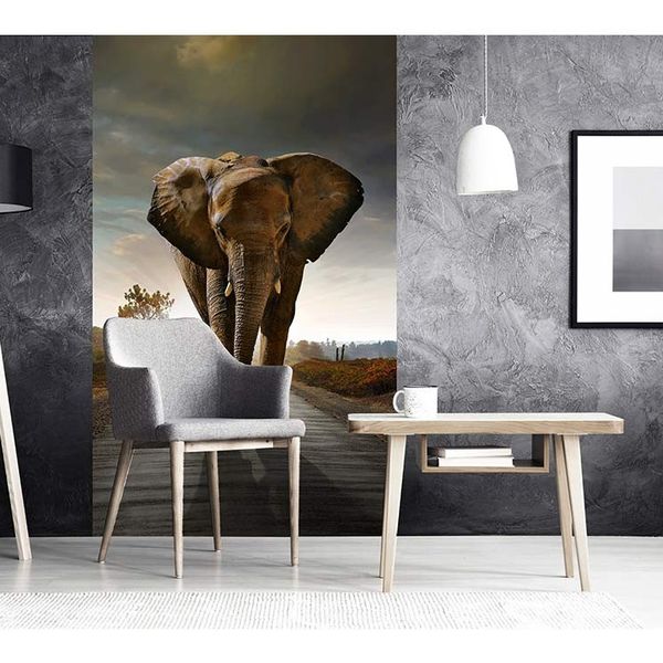 MS-2-0225 Vliesová obrazová fototapeta Walking Elephant, veľkosť 150 x 250 cm
