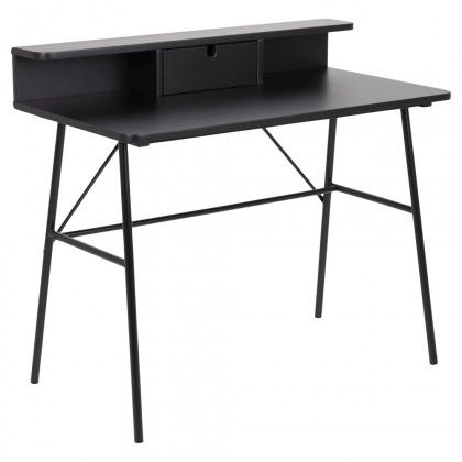 Písací stôl Durango (100x55x88,8 cm, čierna)