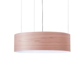 LZF LamPS Gea Slim závesné LED Casambi-App ružová, Obývacia izba / jedáleň, drevená dyha, plast, kov, 25W, K: 15cm