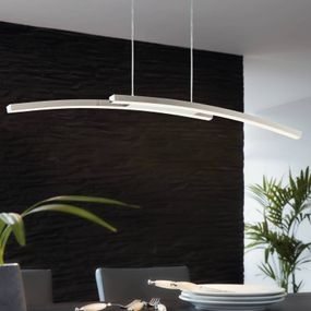 EGLO connect Fraioli-C závesné LED svetlo ohnuté, Obývacia izba / jedáleň, hliník, plast, 17W, P: 105.5 cm, L: 10 cm