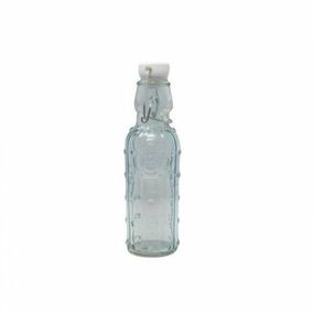 Kinekus Fľaša sklenená 250ml, s patentným uzáverom, okrúhla
