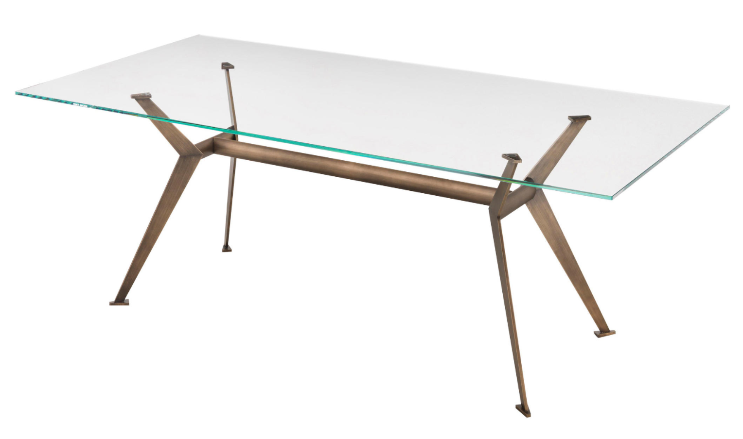 RIFLESSI - Stôl MASTER s obdĺžnikovou sklenenou doskou