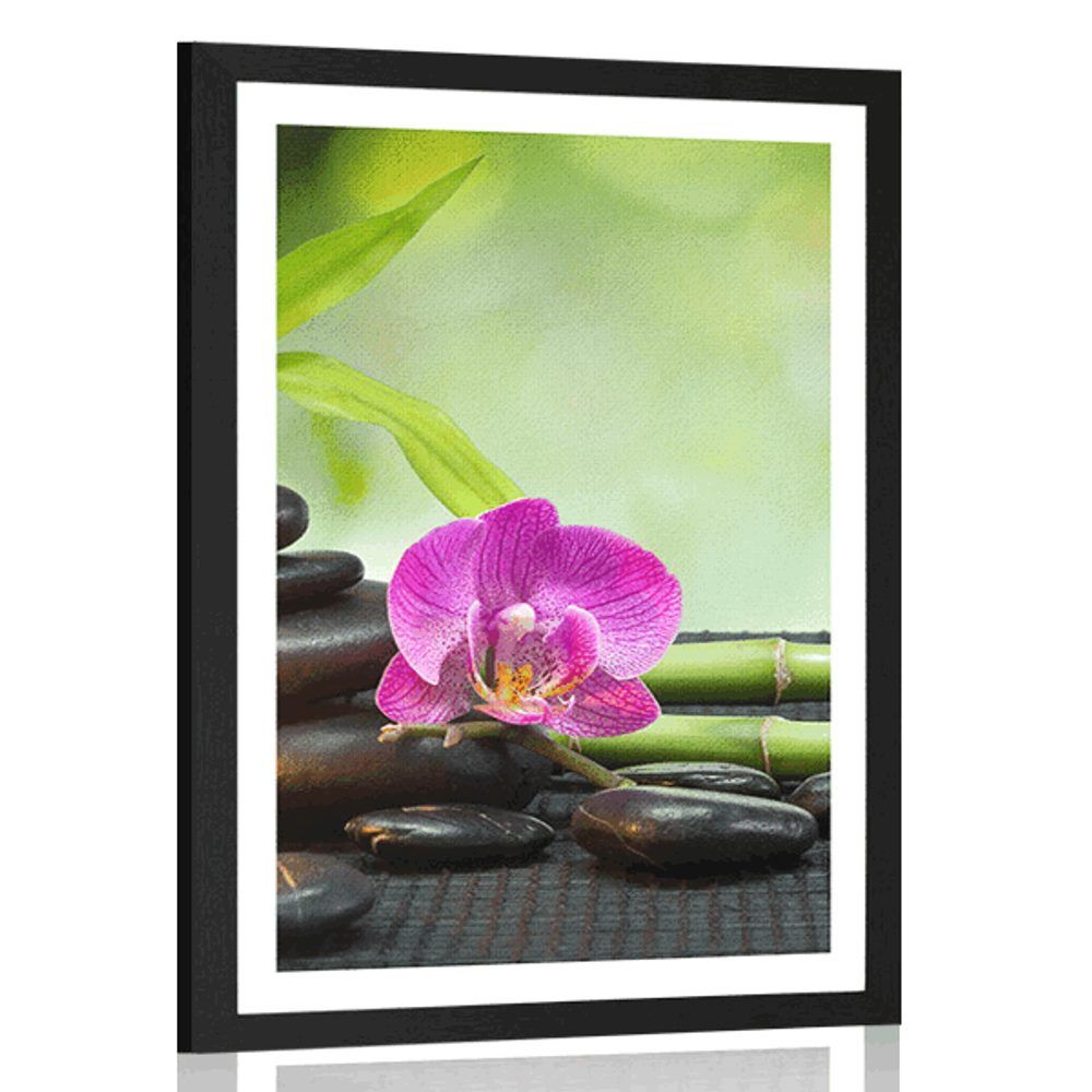 Plagát s paspartou Feng Shui zátišie - 30x45 black