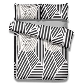 Obliečky z bavlny AmeliaHome Stripes čierno-biele
