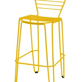 ISIMAR - Nízka barová stolička MENORCA - žltá