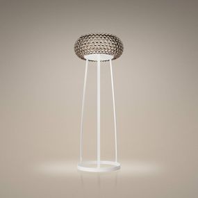 Foscarini Caboche Plus lampa 178 cm dymová sivá, Obývacia izba / jedáleň, PMMA, polykarbonát, lakovaný kov, 28W, K: 178cm