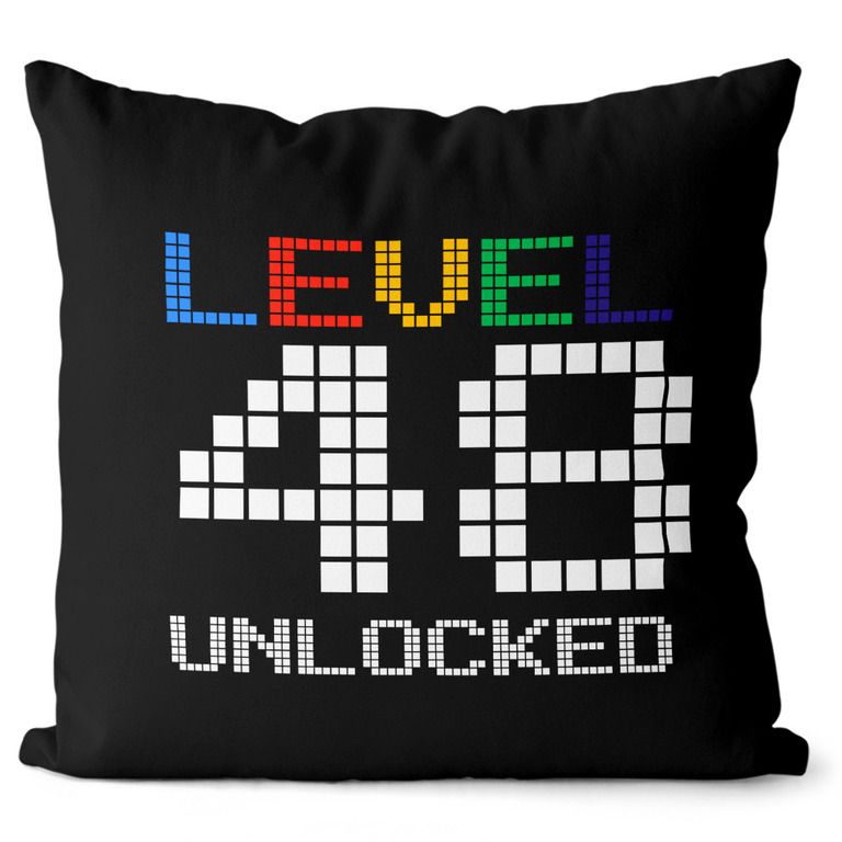 Vankúš Level unlocked (vek: 48, Velikost: 55 x 55 cm)
