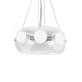 závesné svietidlo - luster Ideal lux AUDI 016863 - chróm / sklo