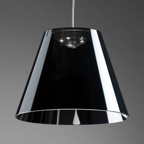 Rotaliana Dina – čierne závesné LED svietidlo, Obývacia izba / jedáleň, polykarbonát, 7W, K: 15cm