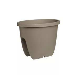 Gardenico Balkónový kvetináč na zábradlie Balconia OVI taupe, pr. 30 cm