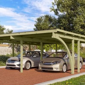 Drevený dvojitý prístrešok / carport ECO 2B Lanitplast