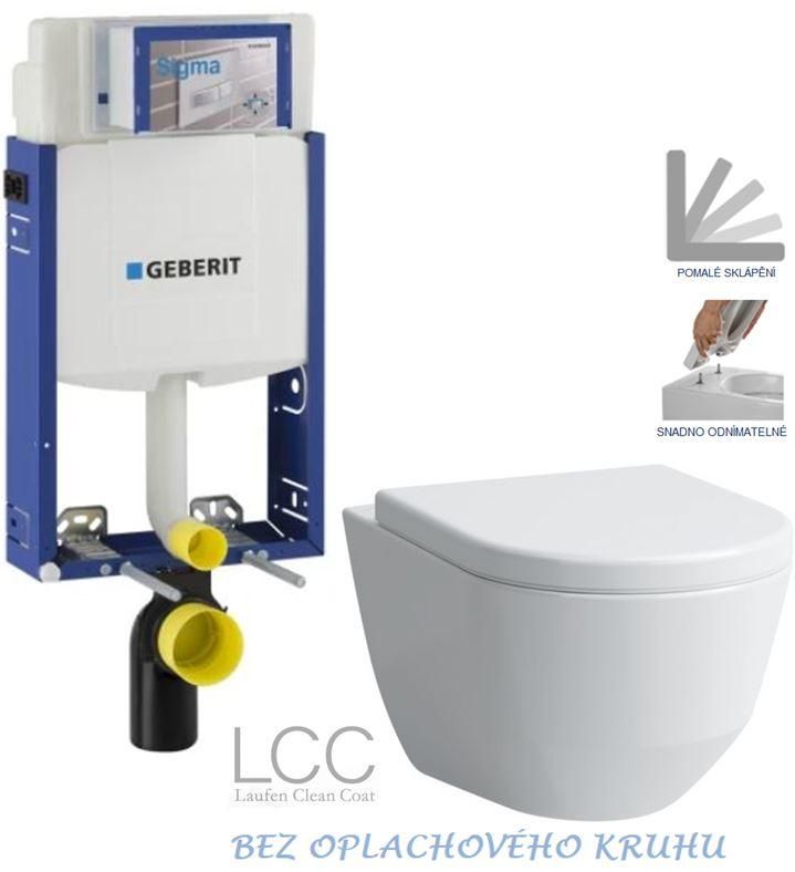 GEBERIT KOMBIFIX ECO, nádržka UP 320 bez tlačidla + WC LAUFEN PRO LCC RIMLESS + SEDADLO 110.302.00.5 LP2