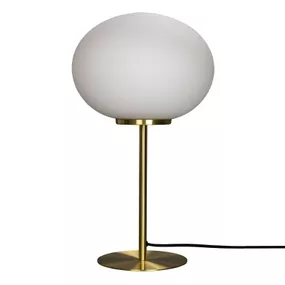 Dyberg Larsen Queen stolná lampa, rám mosadz, Obývacia izba / jedáleň, kov, sklo, E27, 40W, K: 50cm