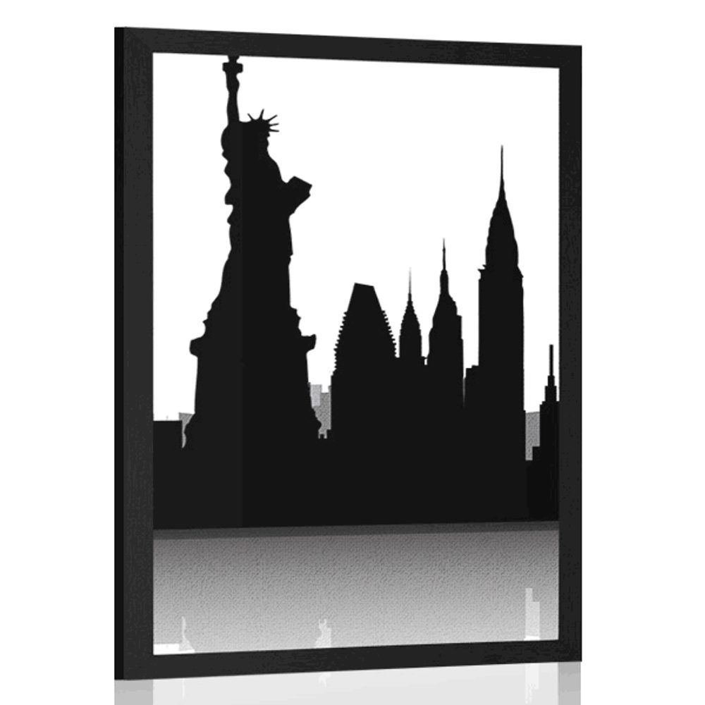 Plagát medzinárodné symboly metropol - 60x90 black