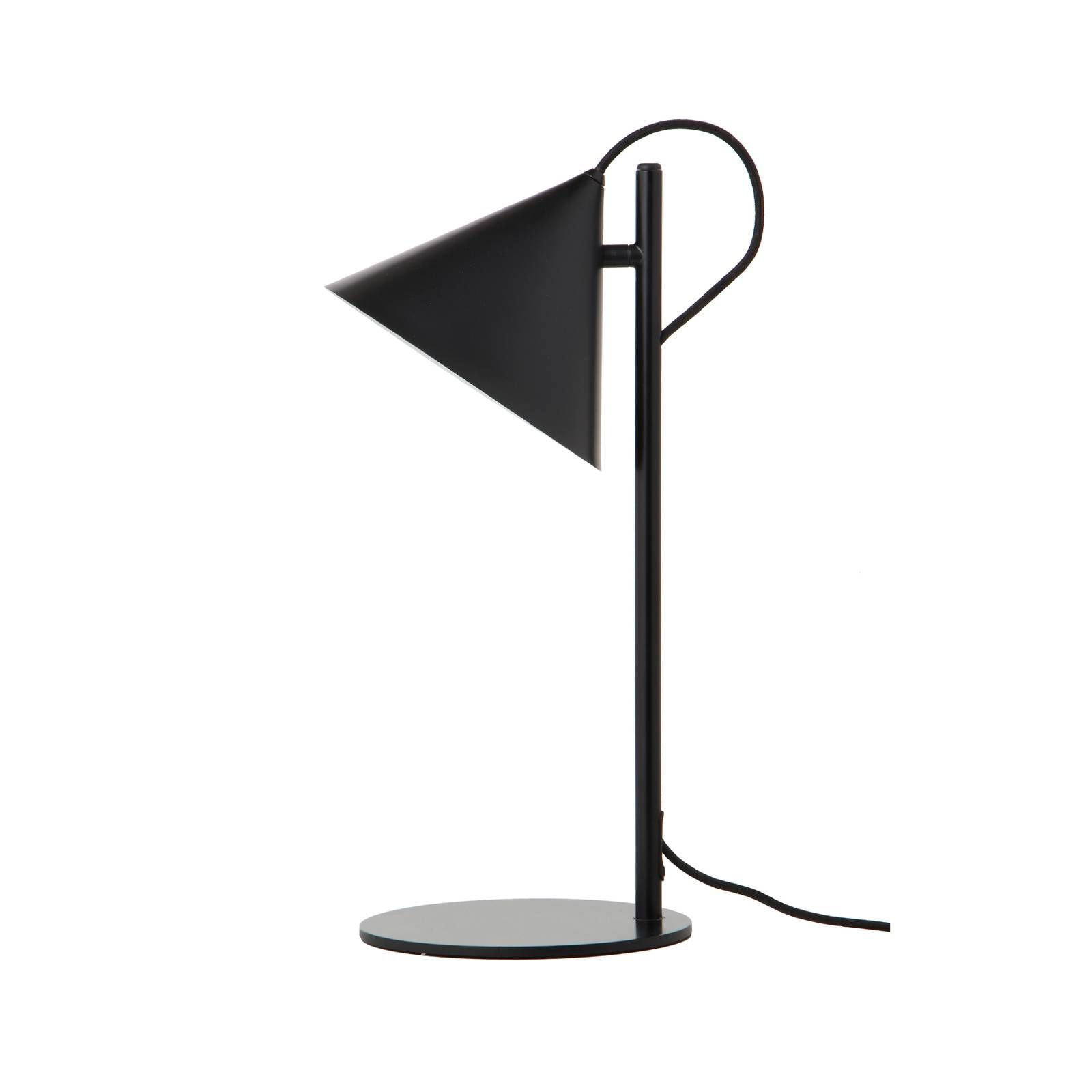 FRANDSEN Benjamin lampa čierna káblový vypínač, Obývacia izba / jedáleň, kov, látka, E14, 25W, L: 20 cm, K: 47cm