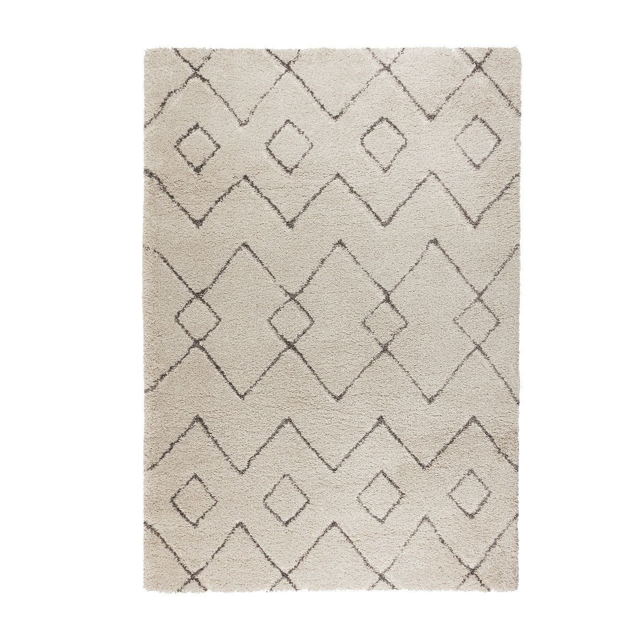 Flair Rugs koberce Kusový koberec DAKAR Imari Cream / Dark-Grey - 120x170 cm