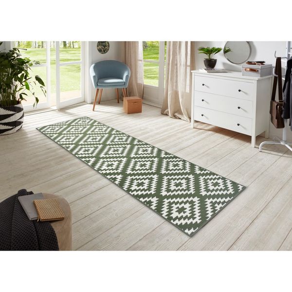 Zelený koberec behúň 250x80 cm Nordic - Hanse Home