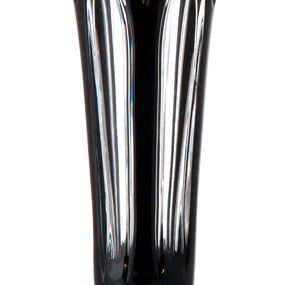 Krištáľová váza Lotos, farba čierna, výška 200 mm