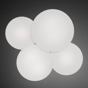 Vibia Puck štvor-plameňové stropné svietidlo, Obývacia izba / jedáleň, ručné fúkané opálové matné sklo Triplex, G9, 48W, P: 60.7 cm, L: 53.2 cm