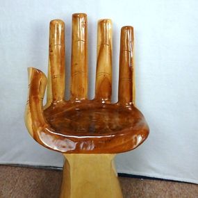 Záhradná stolička RUKA, exotické drevo, ručná práca