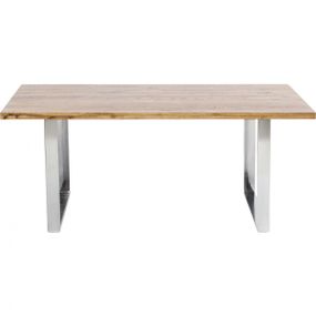 KARE Design Stůl Jackie Oak 180×90 cm - chrom