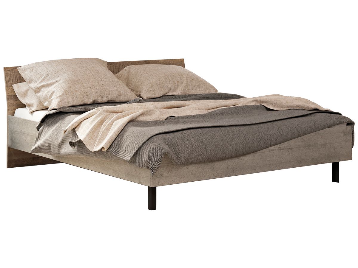 Manželská posteľ s roštom Bova 160 - pieskový dub / woodcon