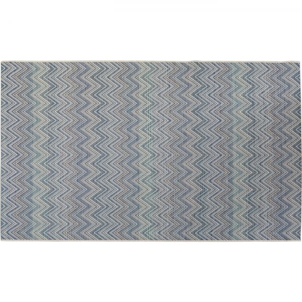 KARE Design Venkovní koberec Zigzag - modrý, 160x230cm