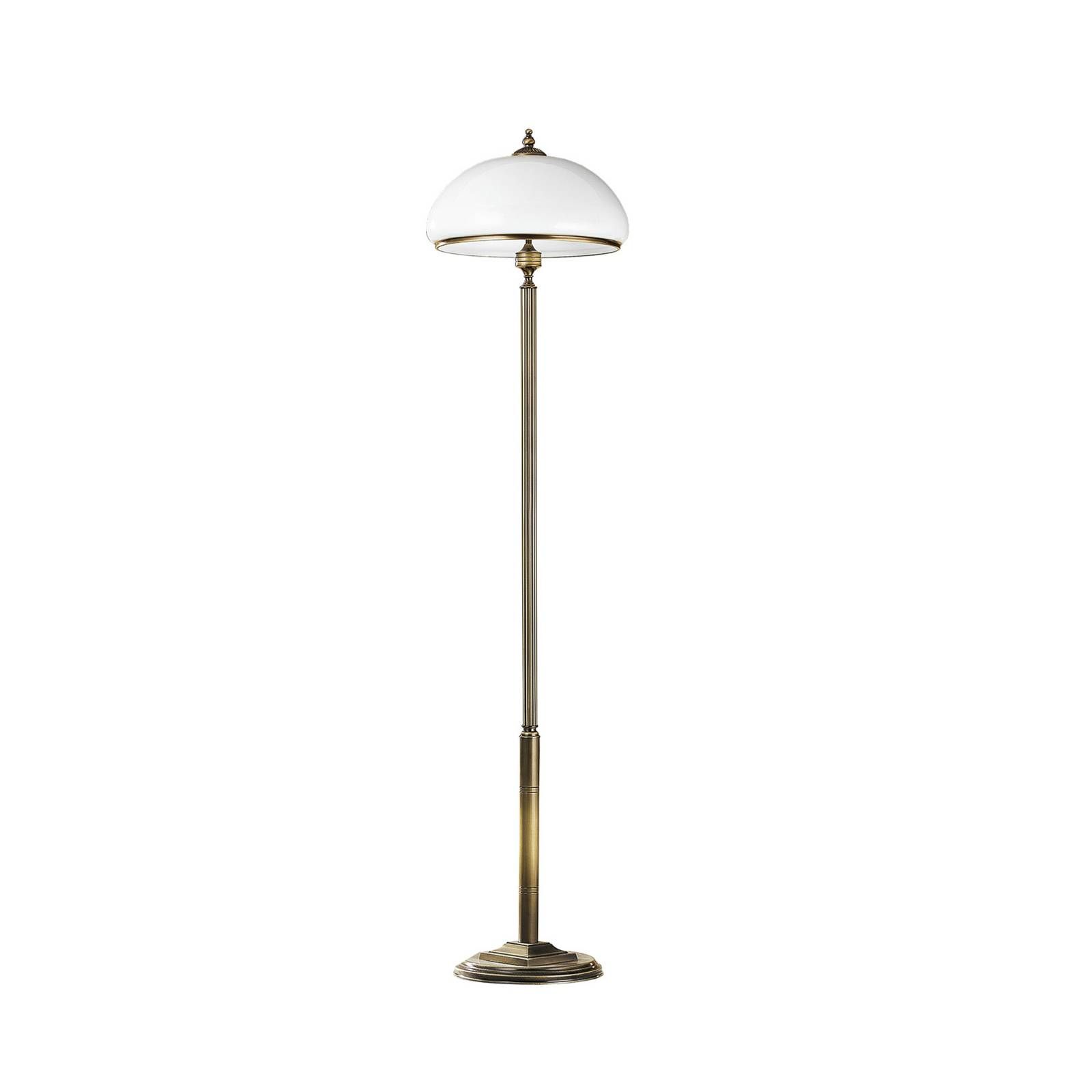 Jupiter Stojaca lampa Petro so skleneným tienidlom, Obývacia izba / jedáleň, kov, sklo, E27, 60W, K: 170cm