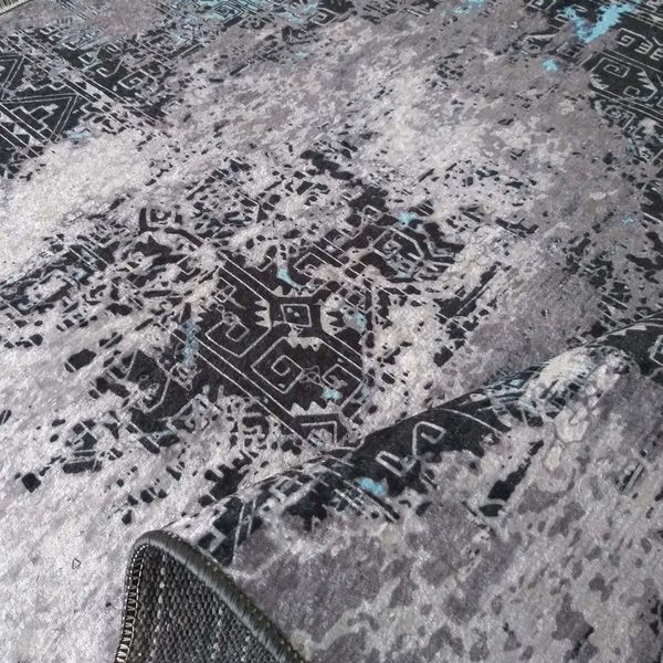 DomTextilu Viacfarebný koberec so strieborno-modrým motívom 67163-241894