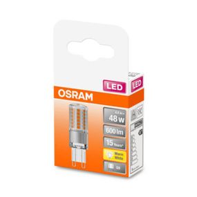 OSRAM kolíková LED G9 4, 8W 2.700K číra, G9, 4.8W, Energialuokka: E, P: 5.9 cm