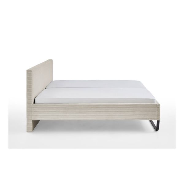 Béžová čalúnená dvojlôžková posteľ 180x200 cm Swing – Meise Möbel