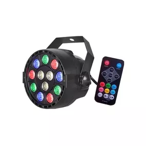 LED Disco reflektor LED/12W/230V multicolor + diaľkové ovládanie